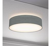 B.K. Licht Plafón Litora, gris, Ø 38 cm, textil, E27