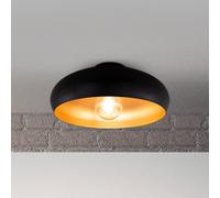 B.K. Licht Plafón Zoe, negro y dorado, metal, E27