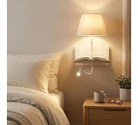 B·LED BARCELONA LED - Aplique de pared para lectura Artin USB+ USBC - Con foco LED orientable y puerto USB + USBC - E27 + 3W - Blanco Cálido