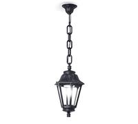B·LED BARCELONA LED BarcelonaLED Fumagalli Lámpara de Techo Exterior Farol Colgante de Resina IP55 E27 Estilo Vintage Rústico Negro para Jardín Terraza Balcón