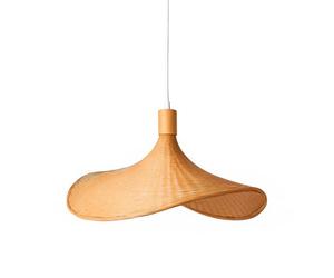 B·LED BARCELONA LED Lámpara de Mimbre Colgante Bellas - Diseño Artesanal Estilo Sombrero | Lámpara de Techo Decorativa Natural para Comedor, Salón o Local | Compatible con Bombilla E27 (No Incluida)