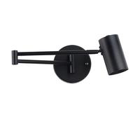 B·LED BARCELONA LED Lámpara de pared negra con brazo articulado, luz de lectura orientable para dormitorio, salón, cabecero de cama y oficina