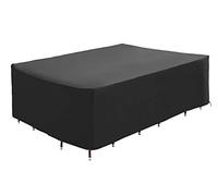 B.PRIME Funda Protectora para mesas de jardín y Grupos de Muebles - 300x250x90 cm - Cubierta Impermeable, Transpirable y estabilizada contra UV - Funda de protección de Lona de poliéster Oxford 210D