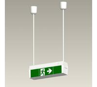 B-Safety Juego de suspensión para luminaria de emergencia C-LUX Standard, 30 cm