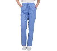 B-well ALESSI Pantalón Sanitario Unisex para Mujer y Hombre - Uniformes con Cintura Elástica y 3 Bolsillos - Azul Claro, Talla L
