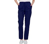 B-well ALESSI Unisex Pantalón Sanitario Mujer Pantalones Sanitarios Mujer Uniformes Sanitarios Mujer Hombre Cintura Elástica 3 Bolsillos Azul XS