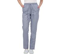 B-well ALESSI Unisex Pantalón Sanitario Pantalones Sanitarios Uniformes Sanitarios Cintura Elástica 3 Bolsillos Gris Claro M