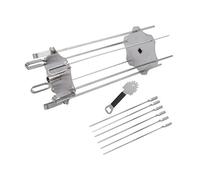 B1bee - Juego de pinchos para asador para shish kebob y shawarma, accesorio de barbacoa que se adapta a la mayoría de sistemas de parrilla, completo con 12 pinchos para barbacoa