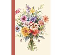 B5 Floral Notebook: Medium Lined Hardcover Journal for Journaling and Note Taking, 7x10 Inch 180 Pages for Writing, Drawing & Planning