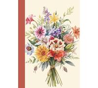 B5 Floral Notebook: Medium Lined Hardcover Journal for Journaling and Note Taking, 7x10 Inch 180 Pages for Writing, Drawing & Planning