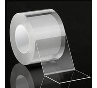 BaBahuanhuan Cinta de Sellado para Ventanas Autoadhesiva, 5 cm x 10 m Transparente Impermeable, Burlete para Puertas y Ventanas Bloquea Aire Frío, Polvo y Lluvia