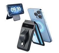 Babeezy Funda magnética para Plaud Note/Plaud Note Pro, transporte todo en uno con soporte ajustable, lazo seguro para los dedos y tarjetero, funda protectora de piel sintética