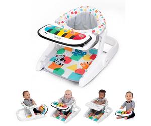 Baby Einstein Asiento de suelo 4 en 1 Kickin' Tunes para aprender a sentarse, con música y lenguaje, 2 posiciones y piano de patadas desmontable, a partir de 4 meses