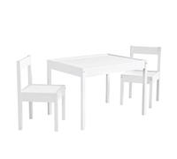 Baby Relax Hunter Juego de mesas y sillas para niños, 3 Piezas, Blanco