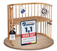 babybay - Cuna esquinera multiusos lacada en madera [importado de Alemania], Natural barnizado (Maxi)