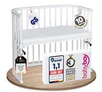 Babybay Maxi cuna colecho de madera de haya maciza con colchón Classic Soft para el día y la noche/Cuna regulable en altura & ecológica/Cuna que crece con el niño