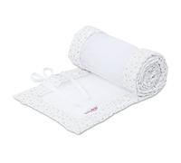 babybay Protector de cuna de malla apto para modelo Maxi, Boxspring, Comfort y Comfort Plus, color blanco con estrellas brillantes plateadas