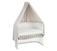 babybay Sky Waffle piqué para Soporte móvil, Apto para Todos los Modelos de hasta 96 cm de Longitud, Color Blanco y Gris