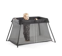 BABYBJÖRN Cuna de Viaje Light, Negro con Sabana Ajustable para Cuna de Viaje Light