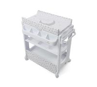 BABYLO Cambiador inteligente con unidad de baño con almacenamiento inteligente y cómodo, luna y estrellas métricas