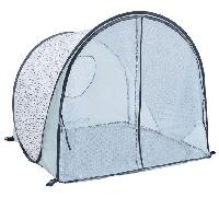 Babymoov Tienda anti-UV alta protección solar 50+ para bebé, con mosquitera con cremallera, tienda grande de playa, sistema pop-up, Blue Waves