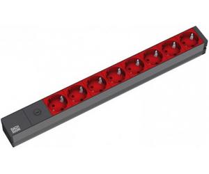 Bachmann 19'' 2m 8x schuko h05vv-f 3g 1.00mm² base múltiple 8 salida