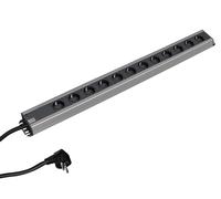 Bachmann 300.002 base múltiple 2 m 12 salidas ac interior negro, gris