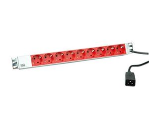Bachmann 333.936 base múltiple 2 m 9 salidas ac interior gris, rojo