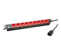 Bachmann 333.937 base múltiple 2 m 9 salidas ac interior negro, rojo