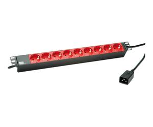Bachmann 333.937 base múltiple 2 m 9 salidas ac interior negro, rojo