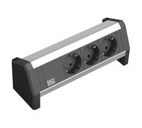 Bachmann 339.1002 - Regleta sin cable para fijar al escritorio (3 enchufes Schuko) [importado de Alemania]