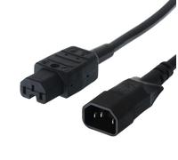 Bachmann 356.1240 cable de transmisión negro 2 m c14 acoplador c15 ac