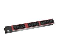 Bachmann 800.2332 unidad de distribución de energía (PDU) 1U Negro, Rojo 11 salidas AC - Unidades de distribución de energía (PDU) (Básico, 1U, Aluminio, Negro, Rojo, 11 salidas AC, C13 acoplador, C19