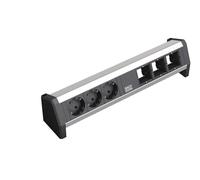 Bachmann 902.002 base múltiple 3 salidas ac negro, plata