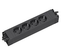 Bachmann 906.18819 base múltiple 4 salidas ac interior negro