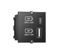 Bachmann 917.227 toma de corriente usb a + usb c negro
