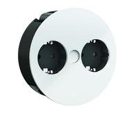 Bachmann Unidad de toma de corriente 931.250 Twist 2 enchufes con puesta a tierra Blanco mate