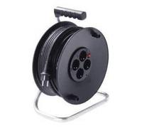 Bachmann Carrete de Cable de 50m con 4 Salidas AC Negro