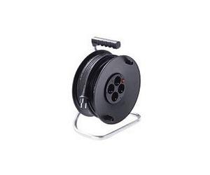 Bachmann Carrete de Cable de 50m con 4 Salidas AC Negro