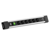 BACHMANN CONNECTUS 6xCEE7/3, 1 interruptor, 1x USB-C/C 65W, longitud = 2,0 m, CEE7/7, color gris