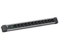 Bachmann connectus base múltiple 2 m 12 salidas ac negro, gris