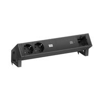 Bachmann desk 2 base múltiple 2 salidas ac interior negro