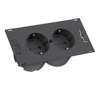Bachmann due - Caja con 2xschukos negro cable pvc 3g1,5mm 2m