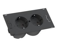 Bachmann DUE Tipo F Negro - Toma de corriente (Tipo F, Negro, 45 mm)