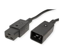 Bachmann netzkabel iec320/c19-c20 16a/250v kaltgerteanschluss schwarz 2m