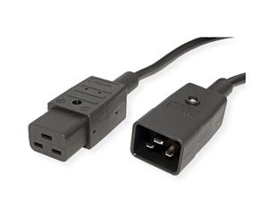Bachmann netzkabel iec320/c19-c20 16a/250v kaltgerteanschluss schwarz 2m