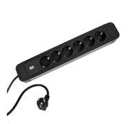 Bachmann primo 2 base múltiple 2 m 6 salidas ac interior negro
