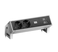 Bachmann - Regleta (2 enchufes (1 USB-C/USB-A, Cargador de Acero Inoxidable)