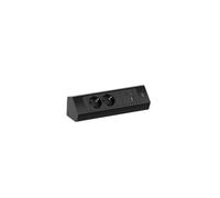 BACHMANN Regleta de 2 enchufes Casia con 2 enchufes con USB A y USB C 2 m, Enchufe múltiple para Montaje en Pared y Esquina en Cocina y Oficina, Color Negro 932.102 (con Revestimiento antihuellas)