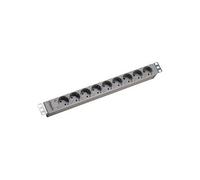 Bachmann Regleta de enchufes 19'' ALU 1HE, 9 tomas, gris, 2,0m